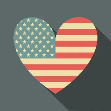 American flag icon Illustrazione stock