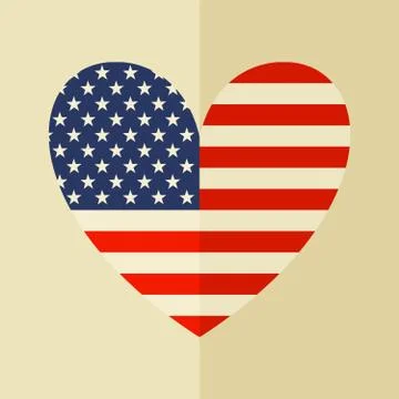 American flag icon Stock Illustration