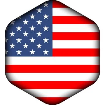 American flag icon polygon vector illustration Stock Illustration
