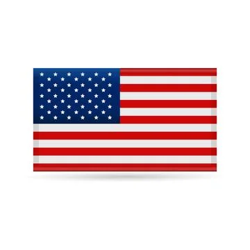 American flag icon vector eps 10 Stock Illustration