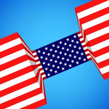 American Flag Stock Illustration