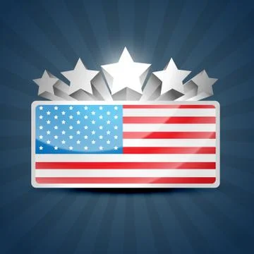 American flag Stock Illustration