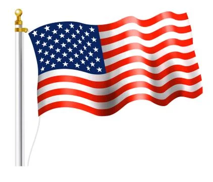 American Flag Stock Illustration
