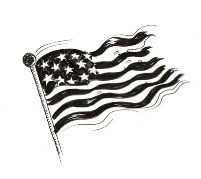 American flag Stock Illustration