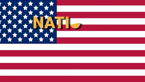 American flag illustration Stock Footage 189408871