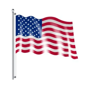 American Flag Illustration Stock Illustration