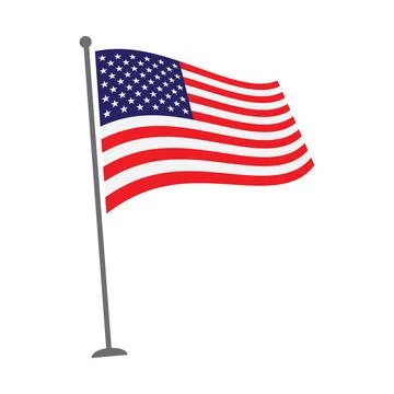 American flag illustration Stock Illustration