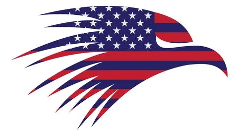 American flag illustration Stock Illustration
