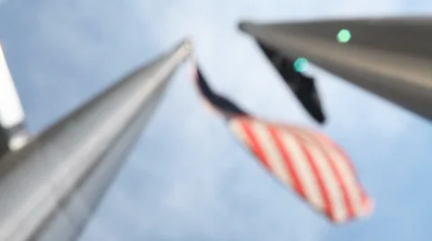 American Flag Inside a NY Fire Department Stock Footage 33750609