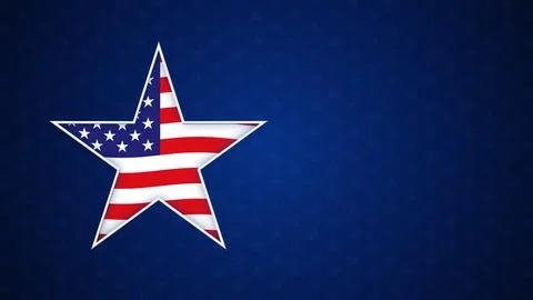 American flag inside the star shape Ilustración de archivo
