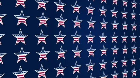 American Flag Inspired Star Pattern Background Stock Footage 323366800