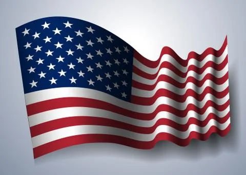 American flag isolated Stock Illustration