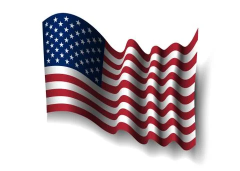 American flag isolated Stock Illustration
