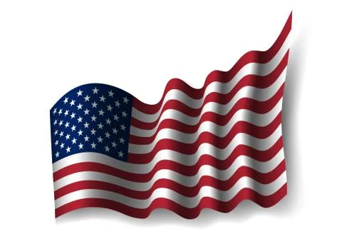 American flag isolated Stock Illustration