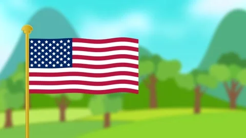 American flag for kids Stock Footage