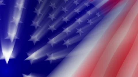 The American Flag with light effects rip... | Stock Video | Pond5