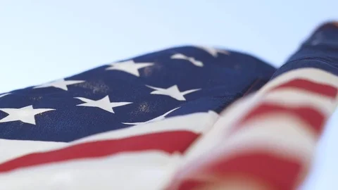 American Flag with Light Leaks Stock Footage 75911555