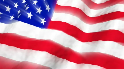 American Flag with Light Rays Looping Ba... | Stock Video | Pond5