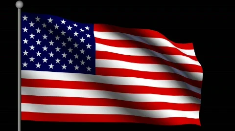 American Flag (loop) Stock Footage 547640