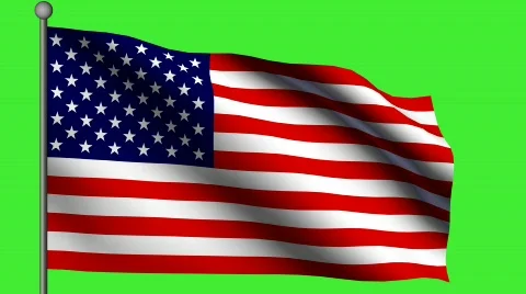 American Flag (loop) Stock Footage 547644