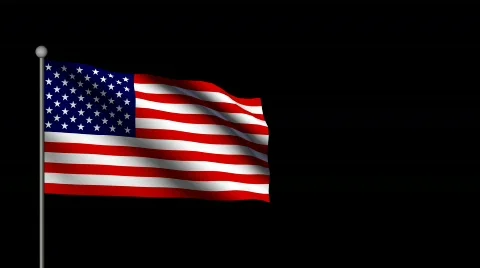 American Flag (loop) Stock Footage 547675