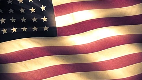 American Flag Loop Stock Footage 102230688