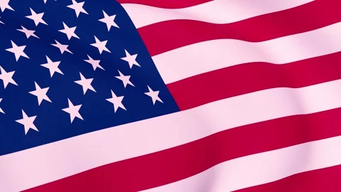 American flag, looping animation, full screen - 4K, 60 fps Vidéo 309375181