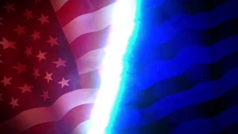 American Flag Looping Motion Background Stock Footage 142767931