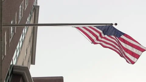 American Flag From A Low Angle Stock Footage 10684363