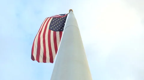 American Flag Low Angle Stock Footage 47718819
