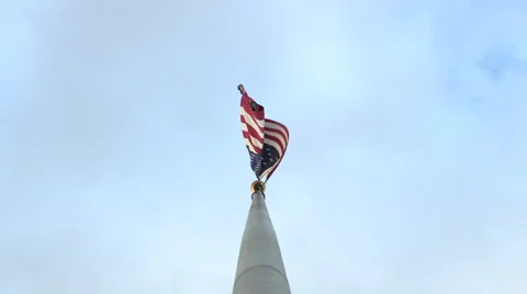 American Flag Low Angle Stock Footage 47719297