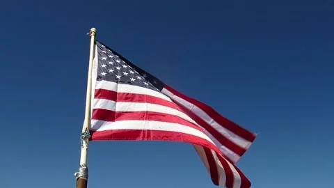 American Flag, Low Angle Video stock 254371251