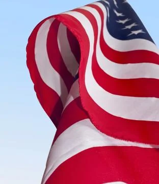 American Flag From A Low Angle Stock Photos