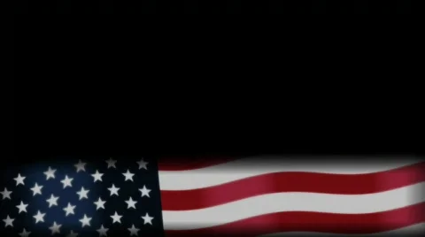 American Flag Lower Third Stock Footage