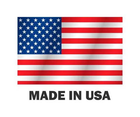 American flag, made usa vector illustration stylish design Illustrazione stock