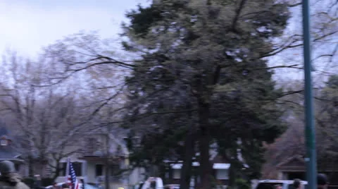 American Flag makes it to the finish line Stock Footage 22732731