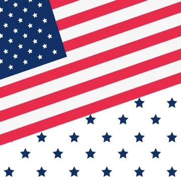 American flag national background pattern Illustrazione stock