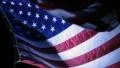 American Flag at Night SD Footage