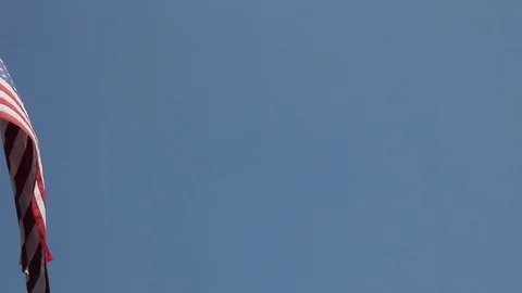 American Flag Pan Left 2 Stock Footage 79018852