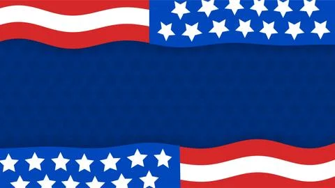 American Flag Pattern with Stars and Stripes Design. Stock Illustration