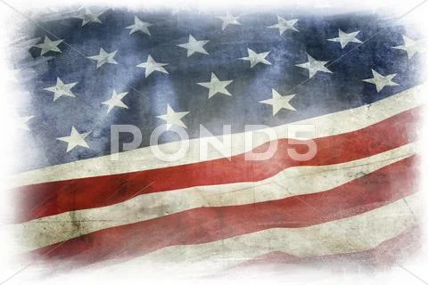 American flag on plain background Stock Photos