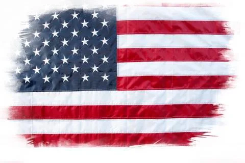 American flag on plain background Stock Photos