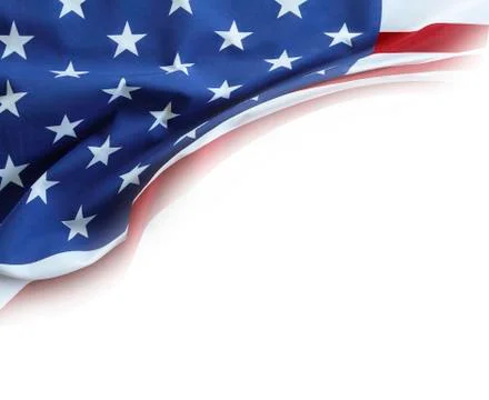American flag on plain background Stock Photos