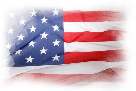 American flag on plain background Stock Photos