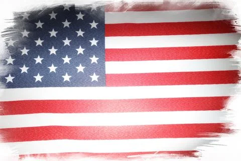 American flag on plain background Stock Photos