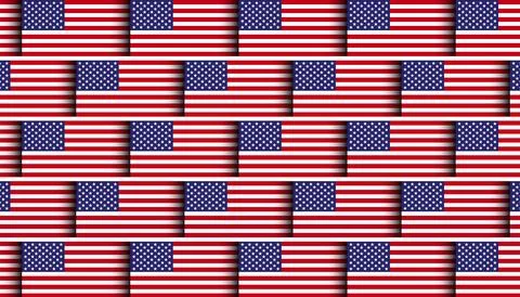 American flag seamless pattern background. 4th of July celebration concept... Stock Illustration