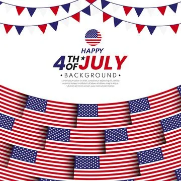 American flag seamless pattern background. 4th of July celebration concept... Stock Illustration