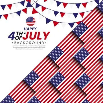 American flag seamless pattern background. USA banner template. 4th of July.. 스톡 일러스트