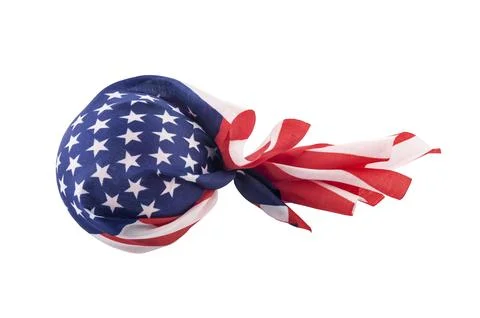 American flag in the shape of a comet or speeding ball isolated on white Stock Photos
