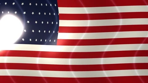 American Flag Silk Wave Background Seamless Loop Stock Footage 342345860